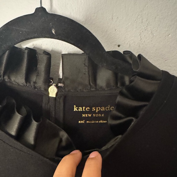 Kate Spade Black Dress with Satin Ruffles - Picture 5 of 6